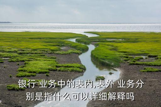  銀行 業(yè)務中的表內(nèi),表外 業(yè)務分別是指什么可以詳細解釋嗎