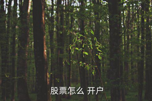  股票怎么 開(kāi)戶