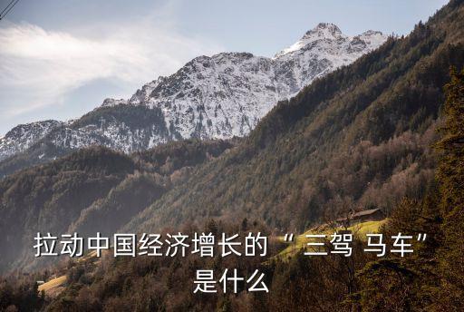 拉動(dòng)中國(guó)經(jīng)濟(jì)增長(zhǎng)的“ 三駕 馬車(chē)”是什么