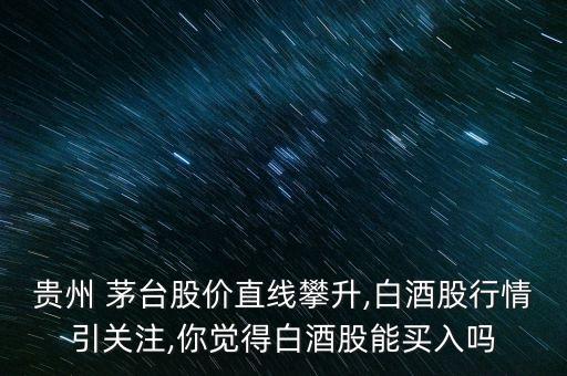 貴州 茅臺(tái)股價(jià)直線(xiàn)攀升,白酒股行情引關(guān)注,你覺(jué)得白酒股能買(mǎi)入嗎