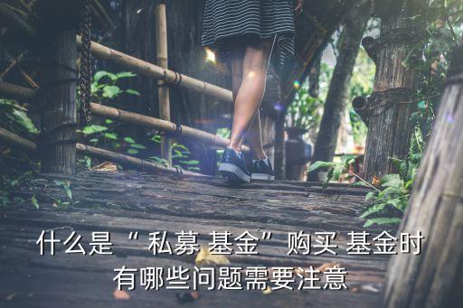 什么是“ 私募 基金”購(gòu)買 基金時(shí)有哪些問題需要注意