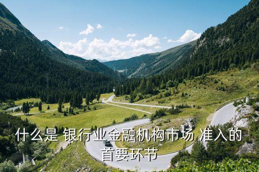 什么是 銀行業(yè)金融機構(gòu)市場 準(zhǔn)入的首要環(huán)節(jié)