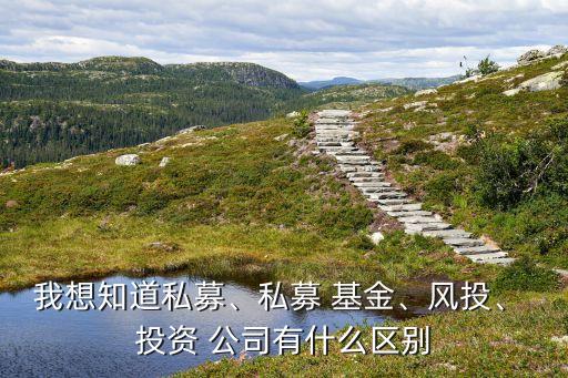 我想知道私募、私募 基金、風投、 投資 公司有什么區(qū)別
