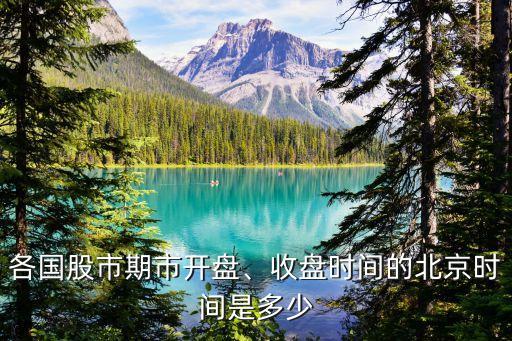 各國股市期市開盤、收盤時間的北京時間是多少