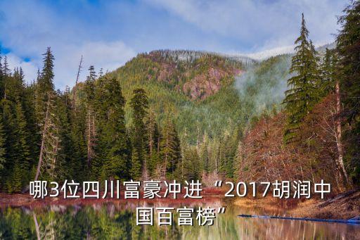 哪3位四川富豪沖進(jìn)“2017胡潤(rùn)中國百富榜”