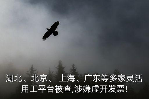 湖北、北京、 上海、廣東等多家靈活用工平臺被查,涉嫌虛開發(fā)票!