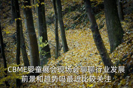 CBME嬰童展會(huì)現(xiàn)場會(huì)聊聊行業(yè)發(fā)展前景和趨勢(shì)嗎最近比較關(guān)注