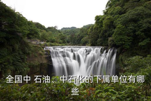 全國中 石油、中石化的下屬單位有哪些
