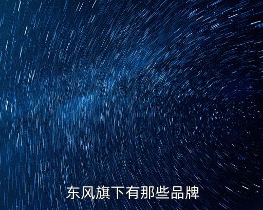  東風旗下有那些品牌