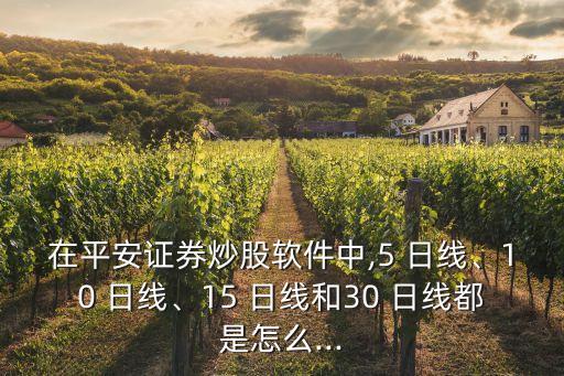 在平安證券炒股軟件中,5 日線、10 日線、15 日線和30 日線都是怎么...