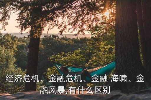 經(jīng)濟危機、金融危機、金融 海嘯、金融風(fēng)暴,有什么區(qū)別