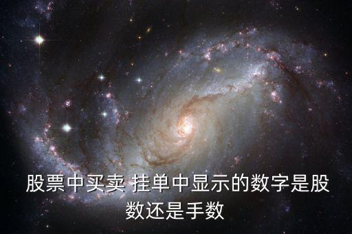  股票中買(mǎi)賣(mài) 掛單中顯示的數(shù)字是股數(shù)還是手?jǐn)?shù)