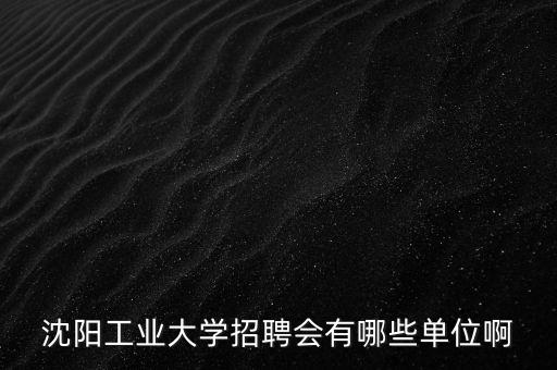 沈陽工業(yè)大學(xué)招聘會(huì)有哪些單位啊