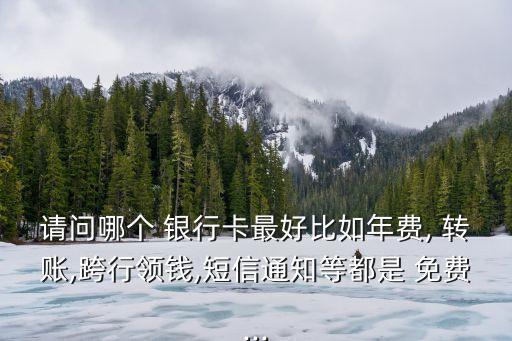 請問哪個 銀行卡最好比如年費, 轉賬,跨行領錢,短信通知等都是 免費...