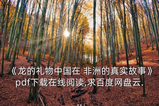 《龍的禮物中國(guó)在 非洲的真實(shí)故事》pdf下載在線(xiàn)閱讀,求百度網(wǎng)盤(pán)云...