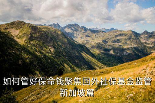 如何管好保命錢聚焦國外社?；鸨O(jiān)管新加坡篇