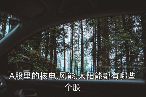 A股里的核電,風能,太陽能都有哪些個股
