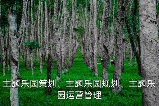 主題樂園策劃、主題樂園規(guī)劃、主題樂園運(yùn)營(yíng)管理