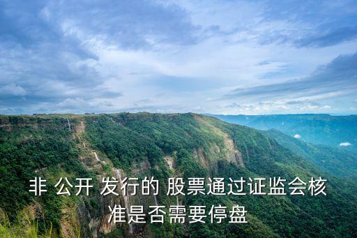 非 公開(kāi) 發(fā)行的 股票通過(guò)證監(jiān)會(huì)核準(zhǔn)是否需要停盤(pán)