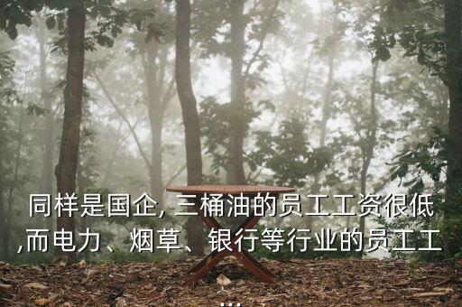 同樣是國企, 三桶油的員工工資很低,而電力、煙草、銀行等行業(yè)的員工工...
