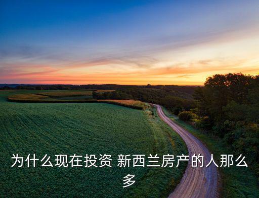為什么現在投資 新西蘭房產的人那么多