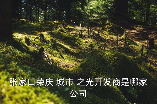張家口榮慶 城市 之光開(kāi)發(fā)商是哪家公司